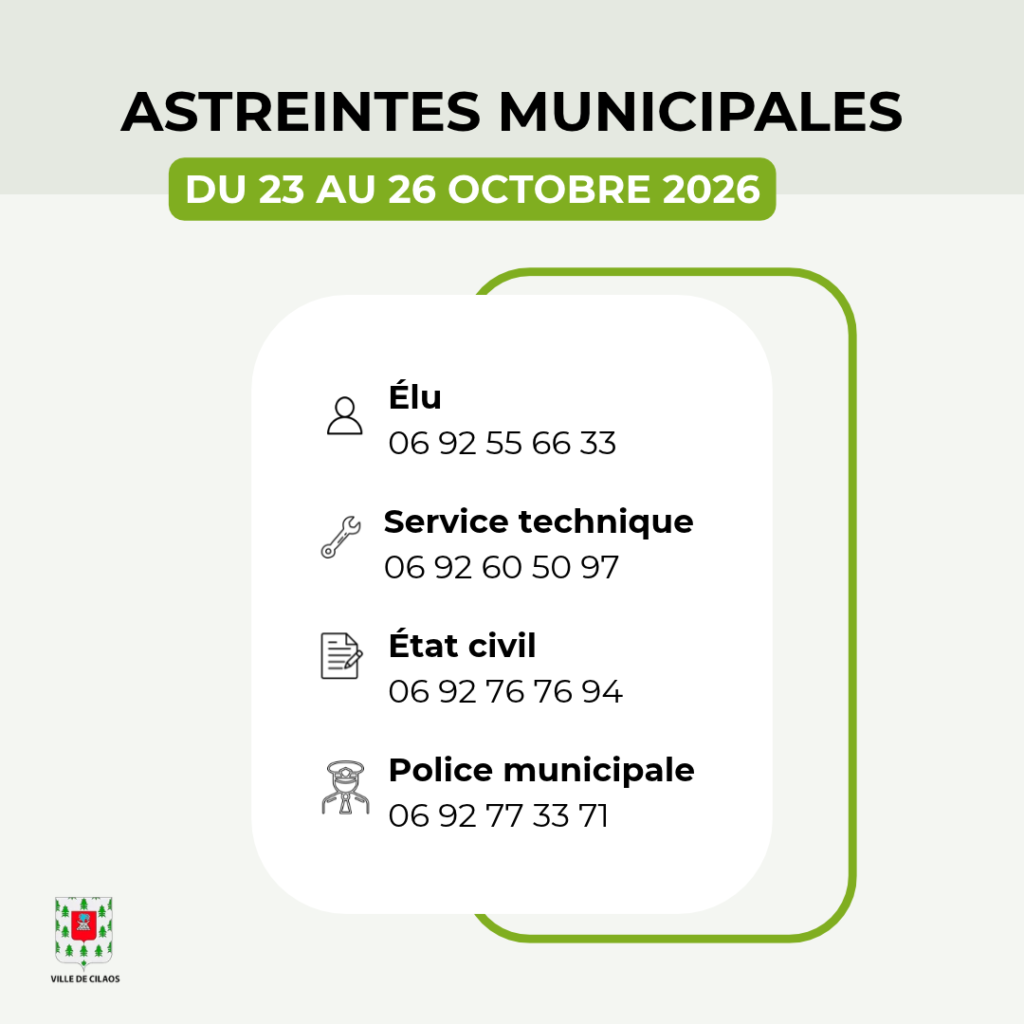 Astreintes municipales cilaos
