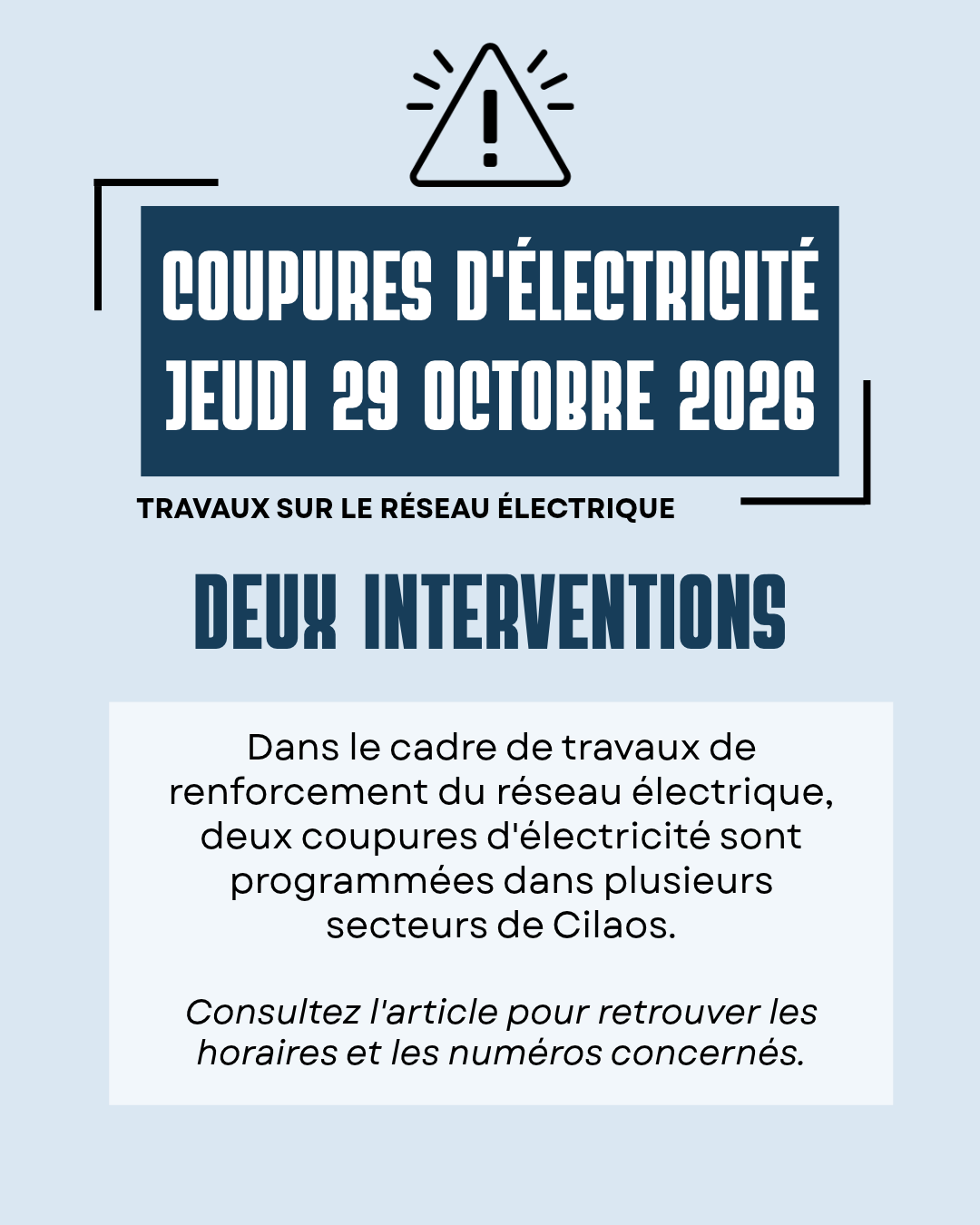 coupure electricité cilaos