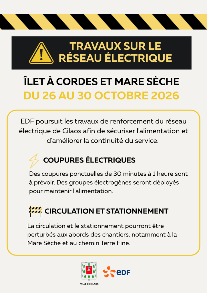Visuel Travaux EDF Ville de Cilaos
